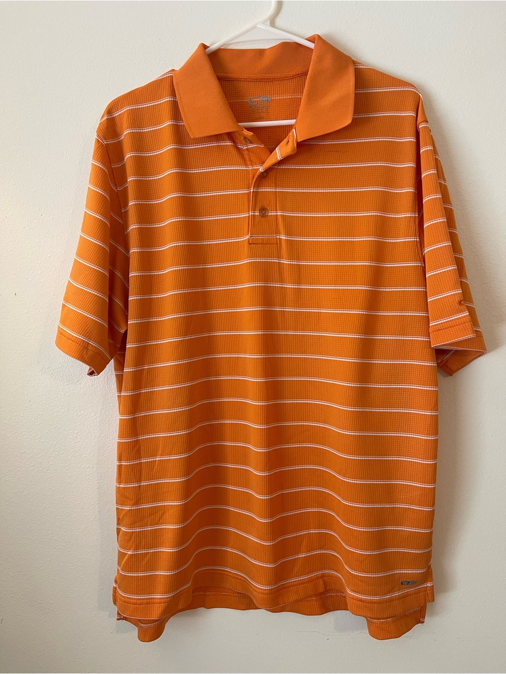 Champion Orange Polo with White Stripes